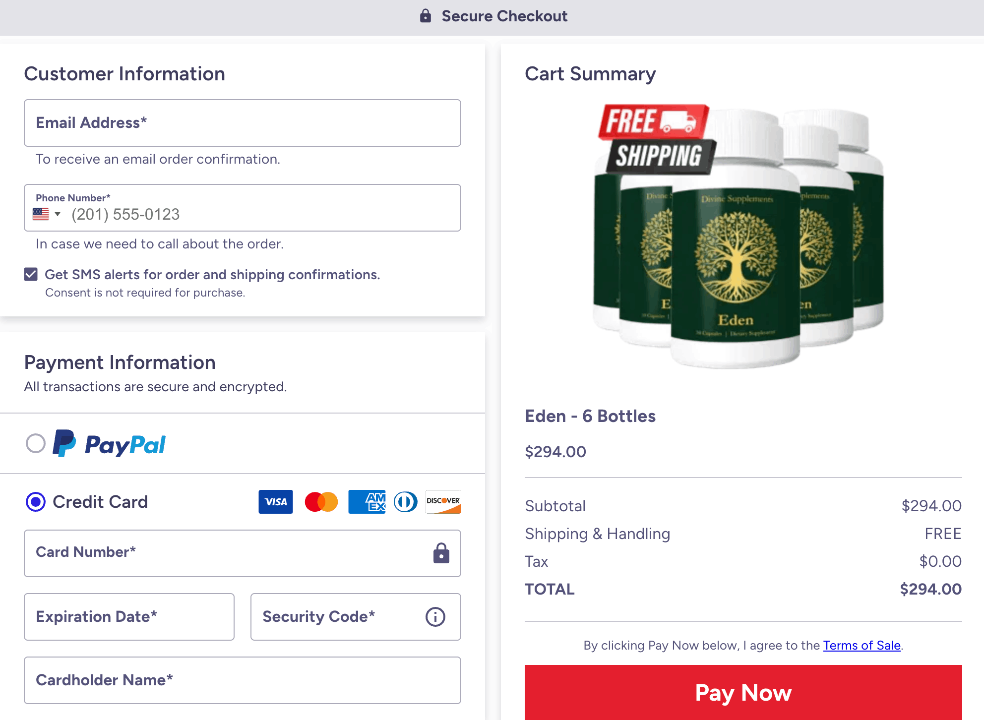 eden supplement order